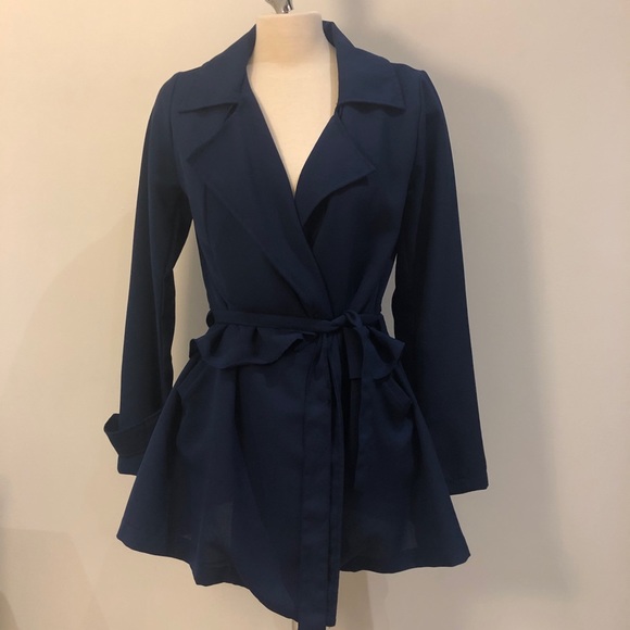 Chiffon Trench Cardigan - Picture 1 of 2